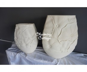 tall sandstone lotus design decorative vases